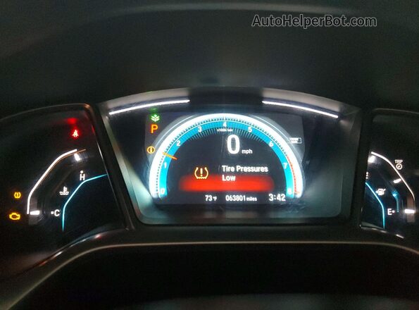 2HGFC2F77HH505589 2017 HONDA CIVIC Белый Вид щитка приборов