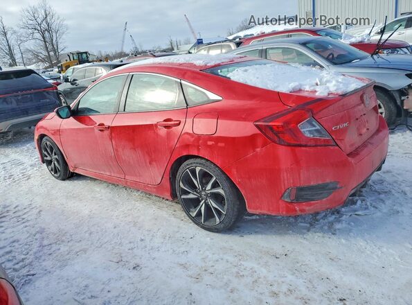 2HGFC2F82KH510229 2019 HONDA CIVIC Red Trasero izquierdo