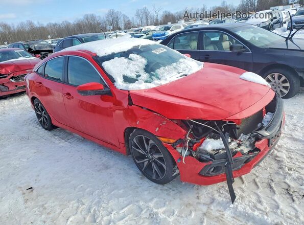 2HGFC2F82KH510229 2019 HONDA CIVIC Red Delantero derecho