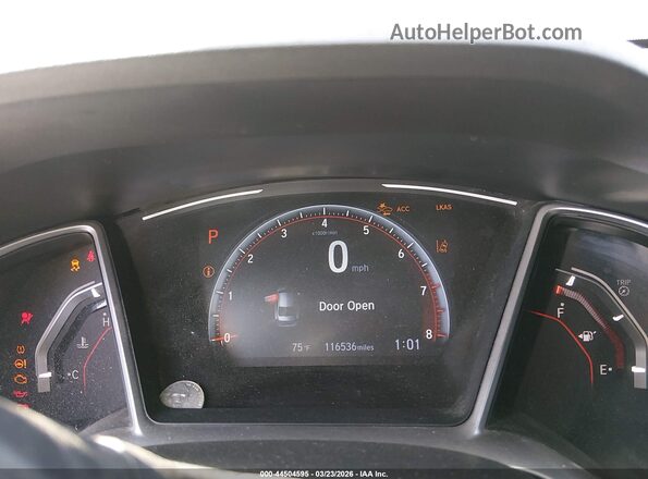 2HGFC2F82LH601292 2020 HONDA CIVIC White Widok tylnych siedzeń