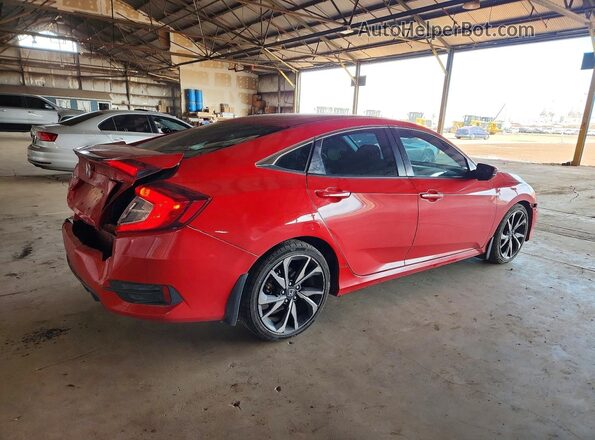 2HGFC2F87KH599733 2019 HONDA CIVIC Red უკანა მარჯვენა