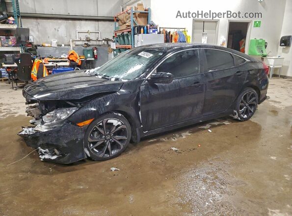 2HGFC2F89LH021103 2020 HONDA CIVIC Black Передня ліва чверть