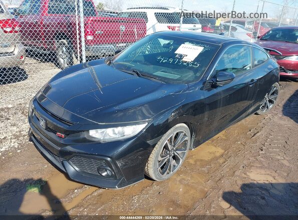 2HGFC3A56JH757903 2018 HONDA CIVIC Black Vista tres cuartos delantera izquierda