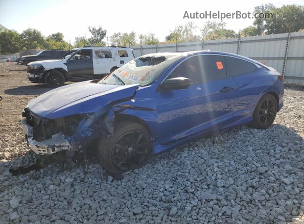 2HGFC3B32KH357075 2019 HONDA CIVIC Синий Передняя левая четверть
