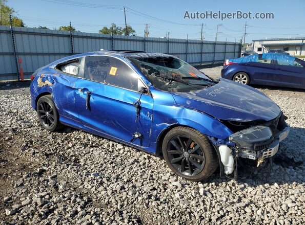 2HGFC3B32KH357075 2019 HONDA CIVIC Синий Передняя правая четверть