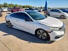 2018 Honda Civic Ex White vin: 2HGFC3B39JH355340