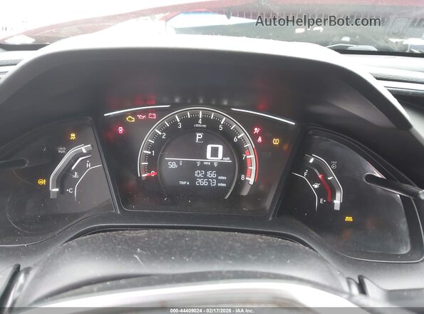 2HGFC4B52JH305452 2018 HONDA CIVIC Red უკანა სავარძლების ხედი