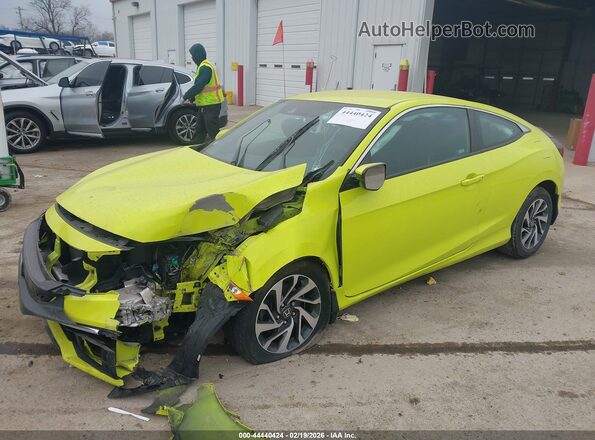 2HGFC4B69KH306799 2019 HONDA CIVIC Green წინა მარცხენა ხედი სამი მეოთხედიდან