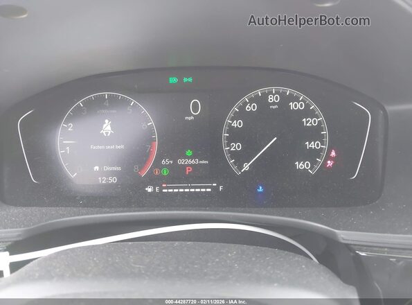 2HGFE2F28RH586022 2024 HONDA CIVIC Gray Widok tylnych siedzeń