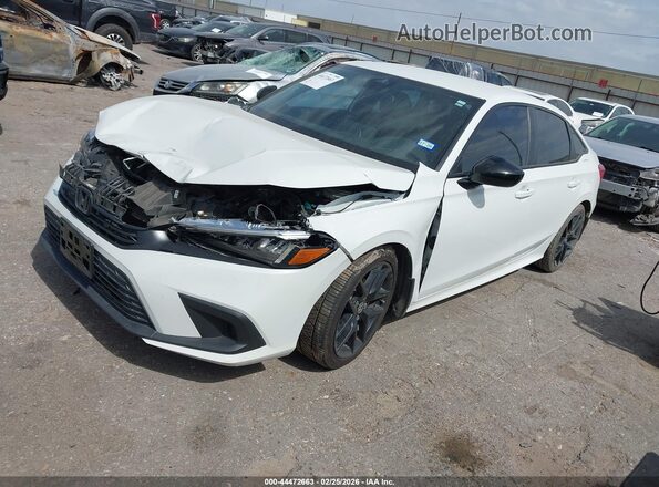 2HGFE2F51PH519902 2023 HONDA CIVIC White წინა მარცხენა ხედი სამი მეოთხედიდან