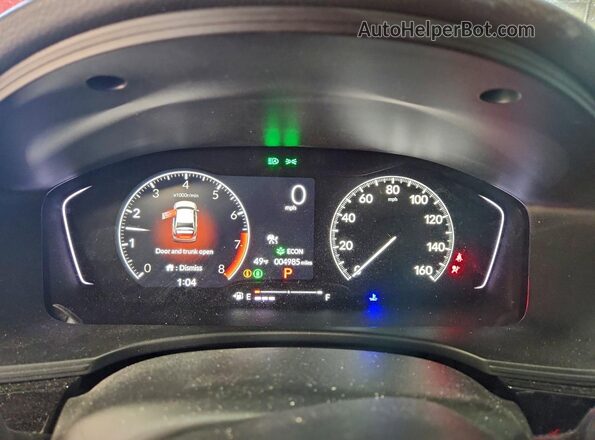 2HGFE2F5XSH588158 2025 HONDA CIVIC Red Vista del cuadro de instrumentos