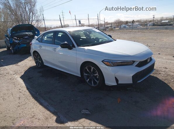 2HGFE4F87SH342514 2025 HONDA CIVIC HYBRID Белый Передняя правая четверть