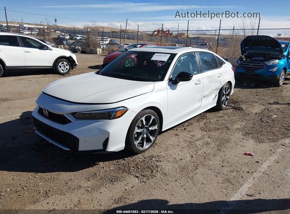 2HGFE4F87SH342514 2025 HONDA CIVIC HYBRID Белый Передняя левая четверть