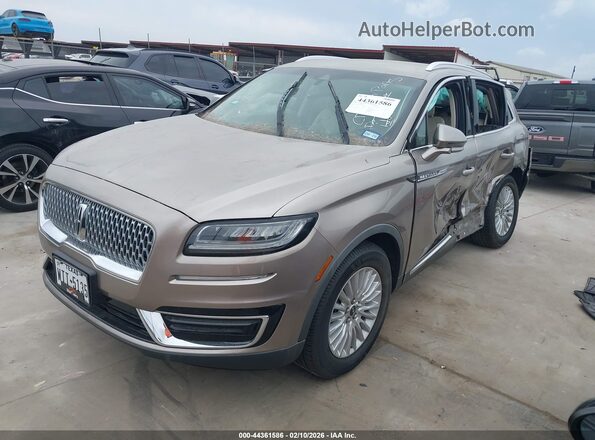 2LMPJ6J96KBL42159 2019 LINCOLN NAUTILUS Желто-коричневый Передняя левая четверть