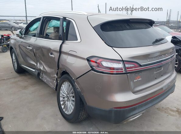 2LMPJ6J96KBL42159 2019 LINCOLN NAUTILUS Желто-коричневый Задняя левая четверть