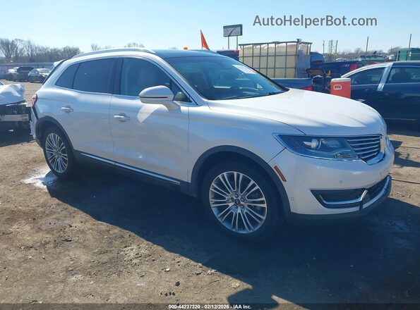 2LMPJ6LR5JBL34713 2018 LINCOLN MKX Белый Передняя правая четверть