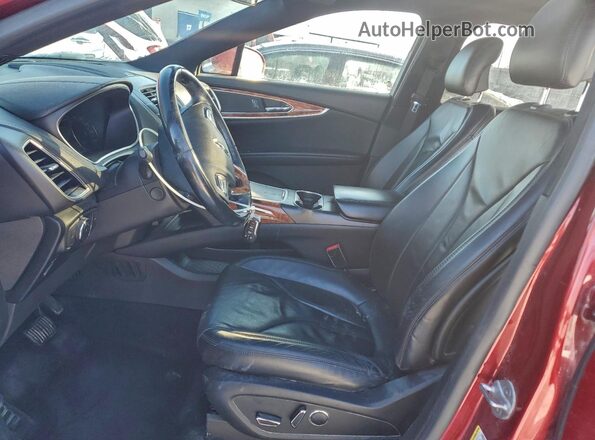 2LMTJ8LR6GBL70557 2016 LINCOLN MKX Красный Вид салона спереди