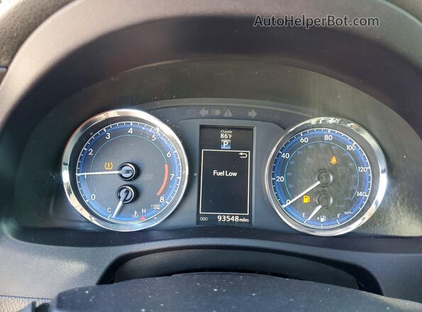 2T1BURHE2KC210304 2019 TOYOTA LL Blue Vista del cuadro de instrumentos