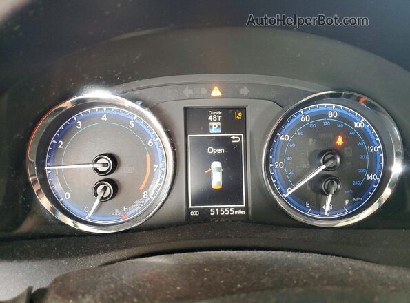 2T1BURHE3JC059083 2018 TOYOTA LL Silver Vista del cuadro de instrumentos
