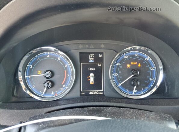 2T1BURHE7KC227499 2019 TOYOTA LL Gray Вид щитка приладів