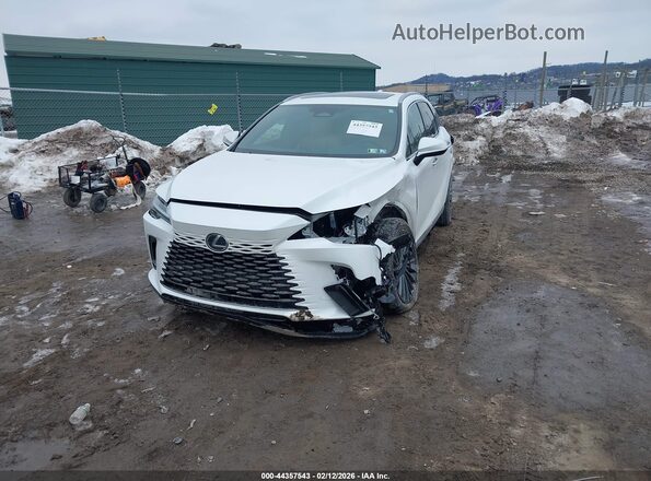 2T2BAMCA0SC104283 2025 LEXUS RX 350 White წინა მარცხენა ხედი სამი მეოთხედიდან