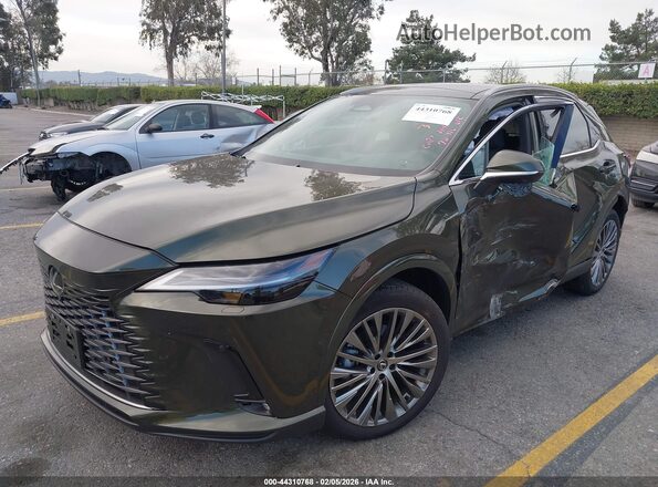 2T2BBMCA6SC104740 2025 LEXUS RX 350H Зеленый Передняя левая четверть
