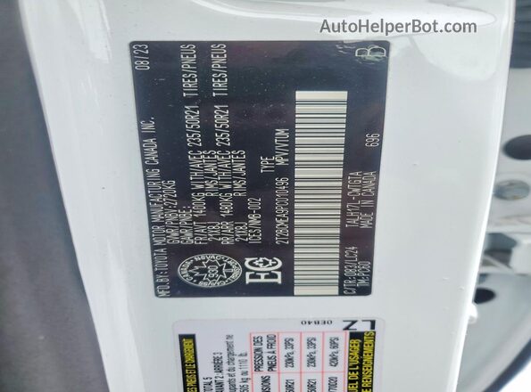 2T2BCMEA9PC010496 2023 LEXUS RX White სალონის 360-გრადუსიანი ხედი