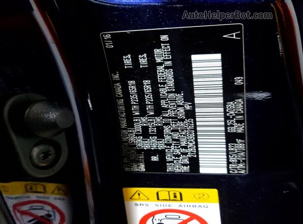 2T2BZMCA9GC016235 2016 LEXUS RX Blue Vista interior de 360 grados