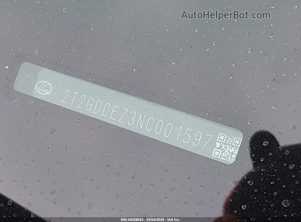 2T2GDCEZ3NC001597 2022 LEXUS NX 250 Серый Вид подкапотного пространства