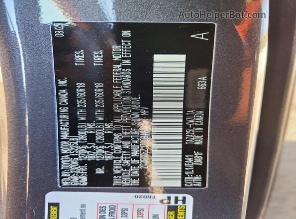 2T2GGCEZ1TC094821 2026 LEXUS NX Gray Вид наклейки з VIN-кодом