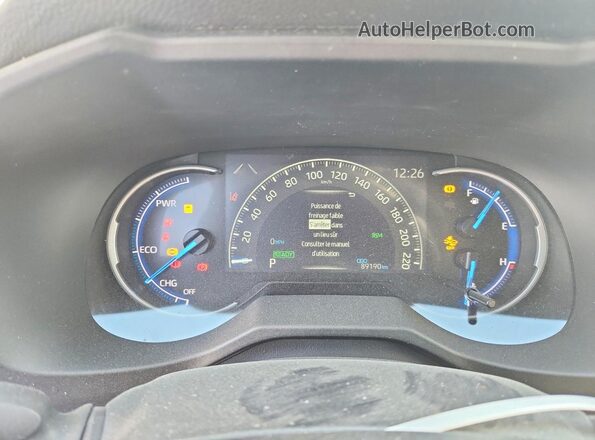 2T3DWRFV1LW094199 2020 TOYOTA LIMITED Белый Вид щитка приборов