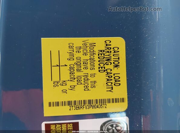 2T3E6RFV3PW043572 2023 TOYOTA RAV4 HYBRID Синий Вид подкапотного пространства