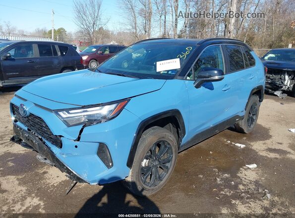 2T3E6RFV3PW043572 2023 TOYOTA RAV4 HYBRID Синий Передняя левая четверть