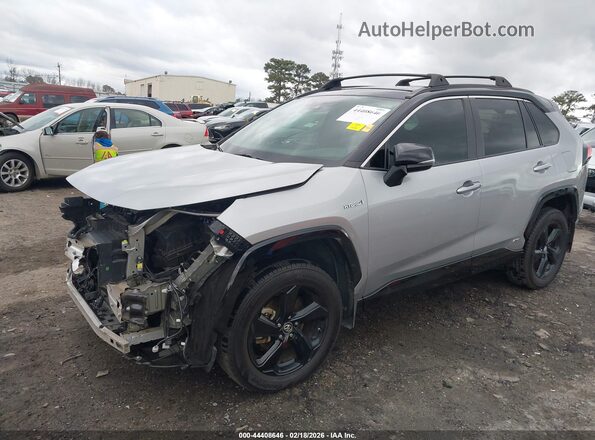2T3EWRFV0KW045689 2019 TOYOTA RAV4 HYBRID Серебряный Передняя левая четверть