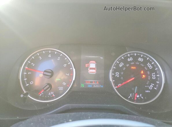 2T3P1RFV7KC043706 2019 TOYOTA LE Red Widok zestawu wskaźników