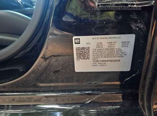 1G6DY5R64P0810629 2023 CADILLAC CT5 Черный Вид задней части салона