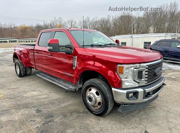 1FT8W3DT2NEC57260 2022 FORD F350 Red Vista frontal