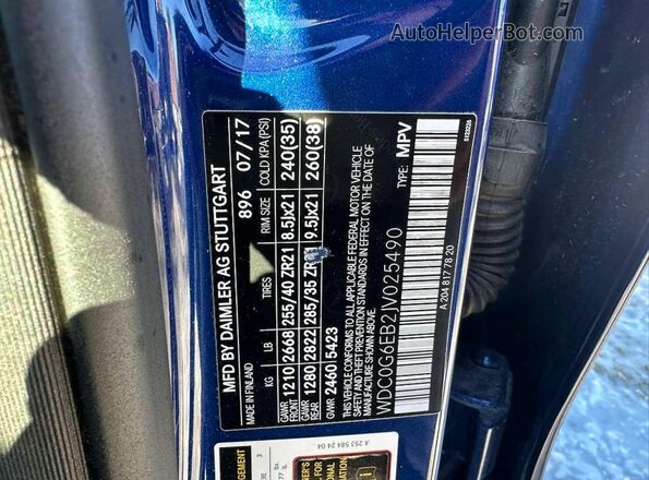 WDC0G6EB2JV025490 2018 MERCEDES-BENZ GLC-CLASS Blue უკანა სალონის ხედი