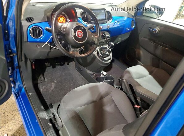 3C3CFFAR1GT201791 2016 FIAT 500 Blue წინა პანელის ხედი