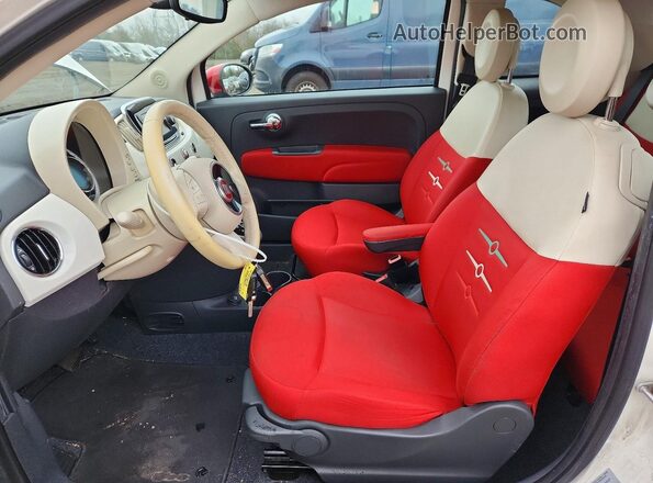 3C3CFFAR3GT228071 2016 FIAT 500 White Widok wnętrza z przodu
