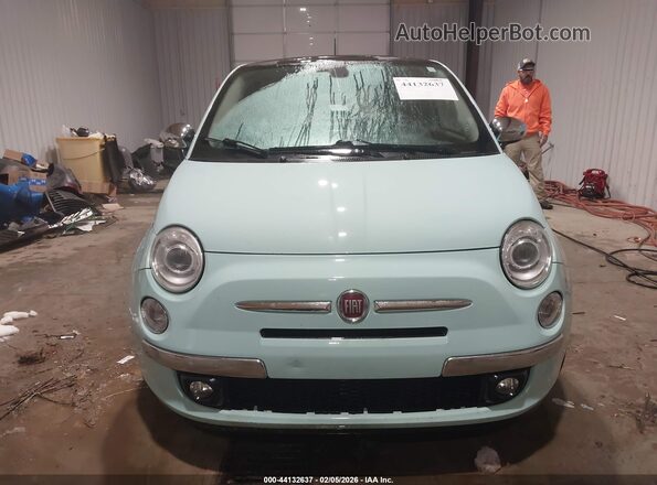 3C3CFFCR9HT515381 2017 FIAT 500 Light Blue Instrument cluster view