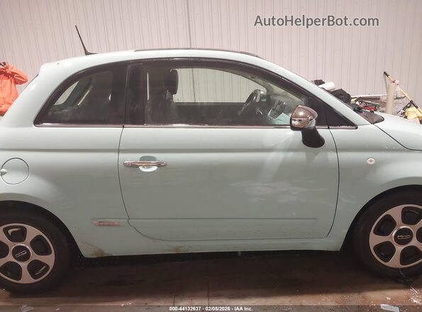 3C3CFFCR9HT515381 2017 FIAT 500 Light Blue Rear interior view