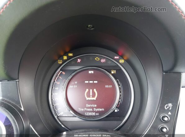 3C3CFFFH0HT594314 2017 FIAT 500 Серый Вид задних сидений
