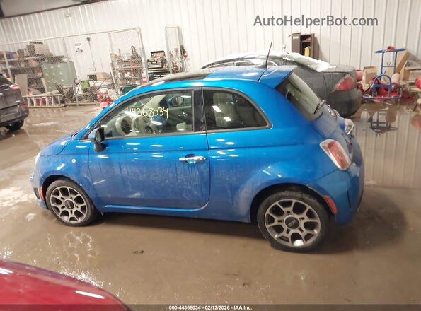 3C3CFFKH7JT511537 2018 FIAT 500 Синий Панорамный вид салона 360°