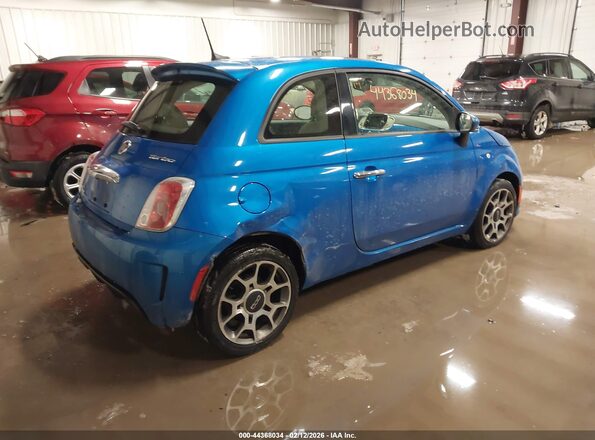 3C3CFFKH7JT511537 2018 FIAT 500 Синий Задняя правая четверть