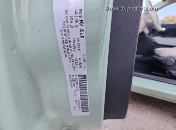 3C3CFFKR3HT661924 2017 FIAT 500 Green Widok naklejki z numerem VIN