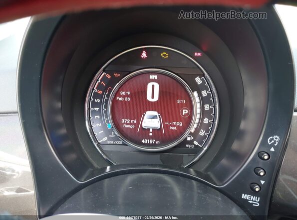 3C3CFFKR4HT697833 2017 FIAT 500 Серый Вид задних сидений