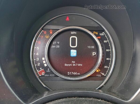 3C3CFFLH7JT528739 2018 FIAT 500 Красный Вид щитка приборов