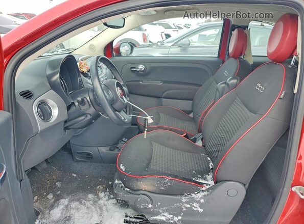 3C3CFFLH7JT528739 2018 FIAT 500 Красный Вид салона спереди