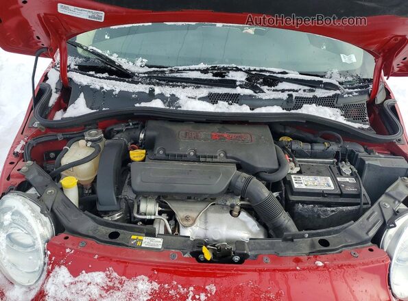 3C3CFFLH7JT528739 2018 FIAT 500 Красный Вид задней части салона